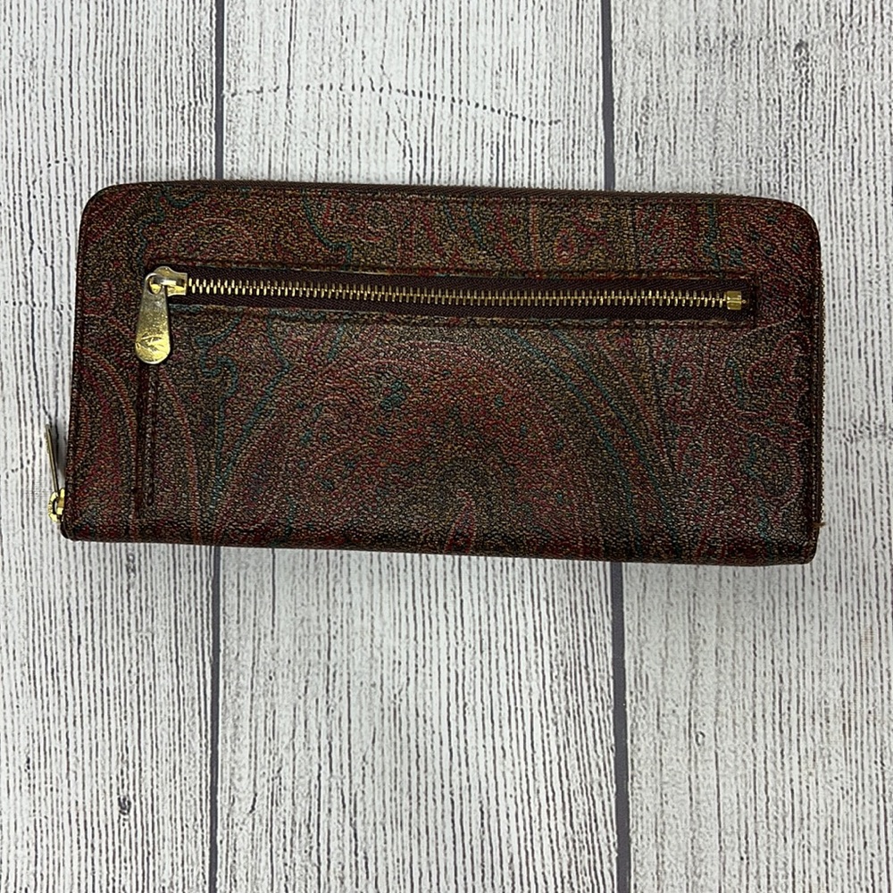 Etro Red and Green Paisley Wallet - Picture 2 of 8